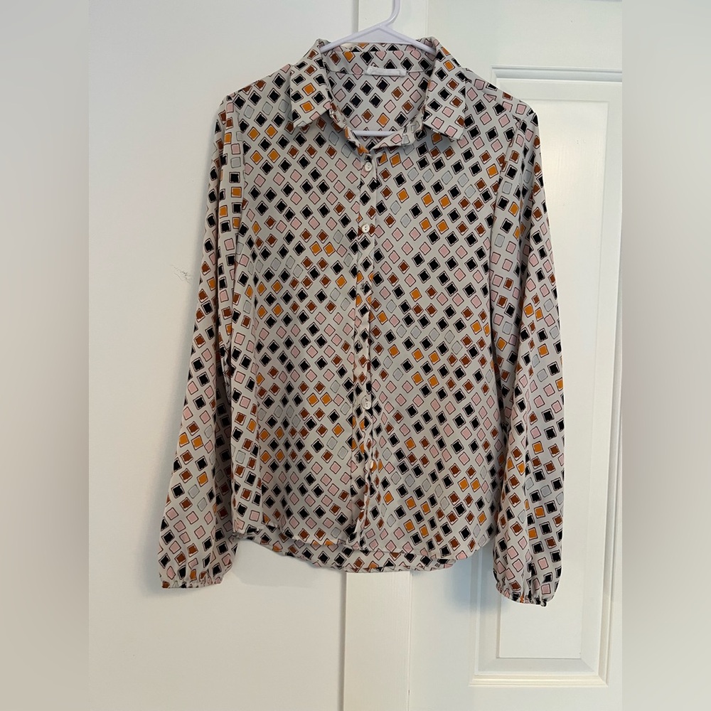 BUCKETLIST Diamond Patterned Blouse